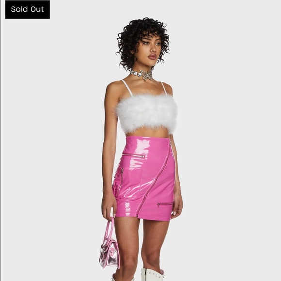 Digital Underground Vinyl Skirt Pink - Picture 4 of 9